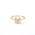 Load image into Gallery viewer, Crystal Initial Ring
