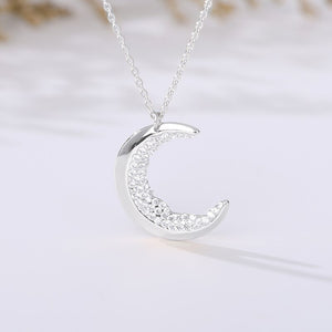 Crystal Crescent Moon Necklace