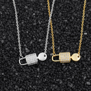 Lock And Key Pendant Necklace