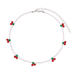 Load image into Gallery viewer, Cherry Beaded Choker Necklace
