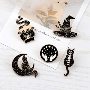 Witchy Enamel Halloween Pins