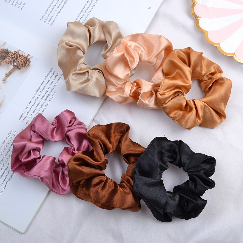 Colorful Satin Scrunchie