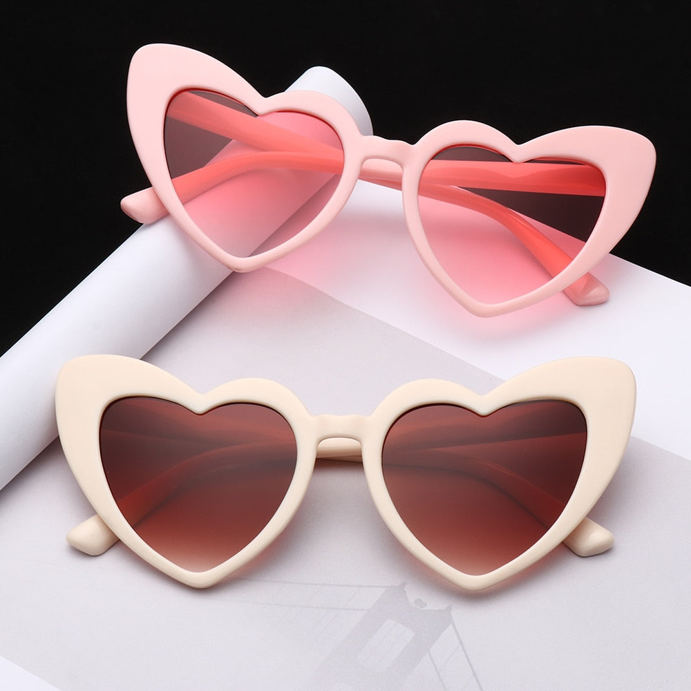 Retro Heart Cat Eye Sunglasses