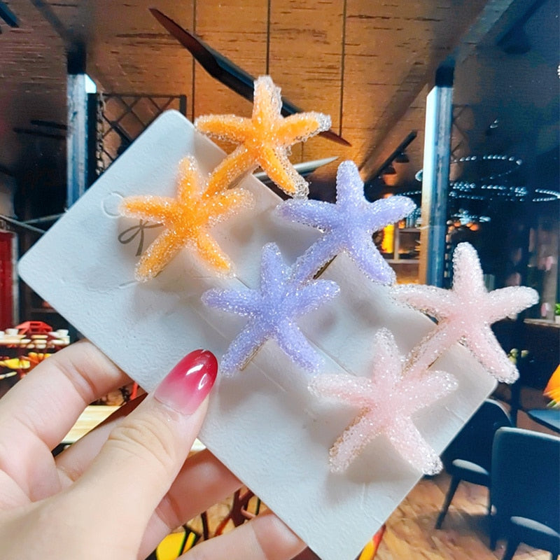 Starfish Barrette Set