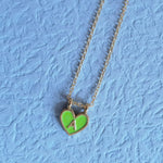 Load image into Gallery viewer, Enamel Heart Initial Necklace
