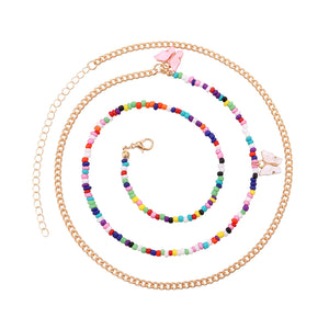 Colorful Beaded Charm Waist Chain