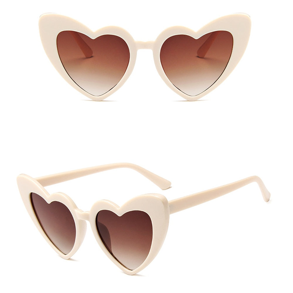 Retro Heart Cat Eye Sunglasses