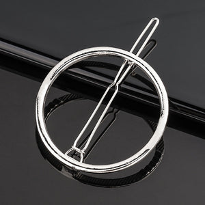 Silver Metal Geometric Hairpin