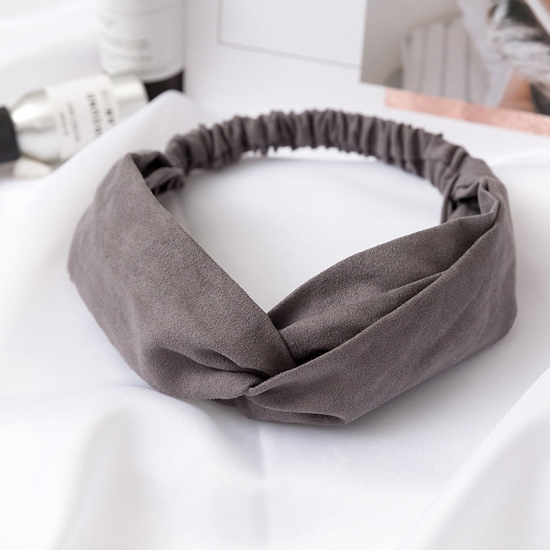 Suede Crossknot Hair Band