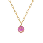 Load image into Gallery viewer, Colorful Smiley Face Pendant Necklace
