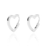 Load image into Gallery viewer, Heart Hoop Earrings
