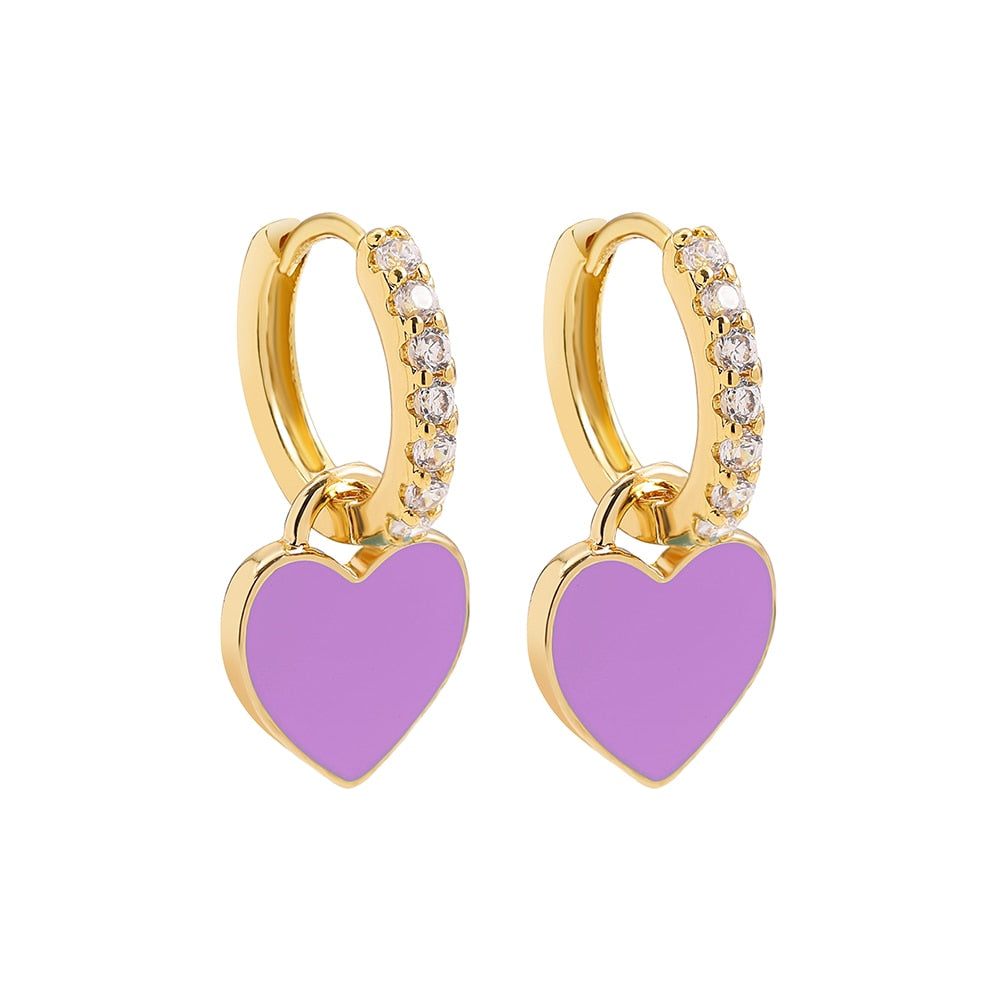 Mini Heart Huggie Earrings