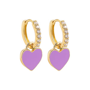 Mini Heart Huggie Earrings