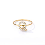 Load image into Gallery viewer, Crystal Initial Ring
