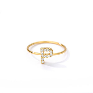 Crystal Initial Ring