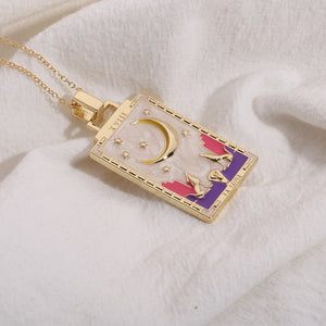 Colorful Tarot Pendant Necklace