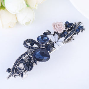 Elegant Sapphire Crystal Barrette