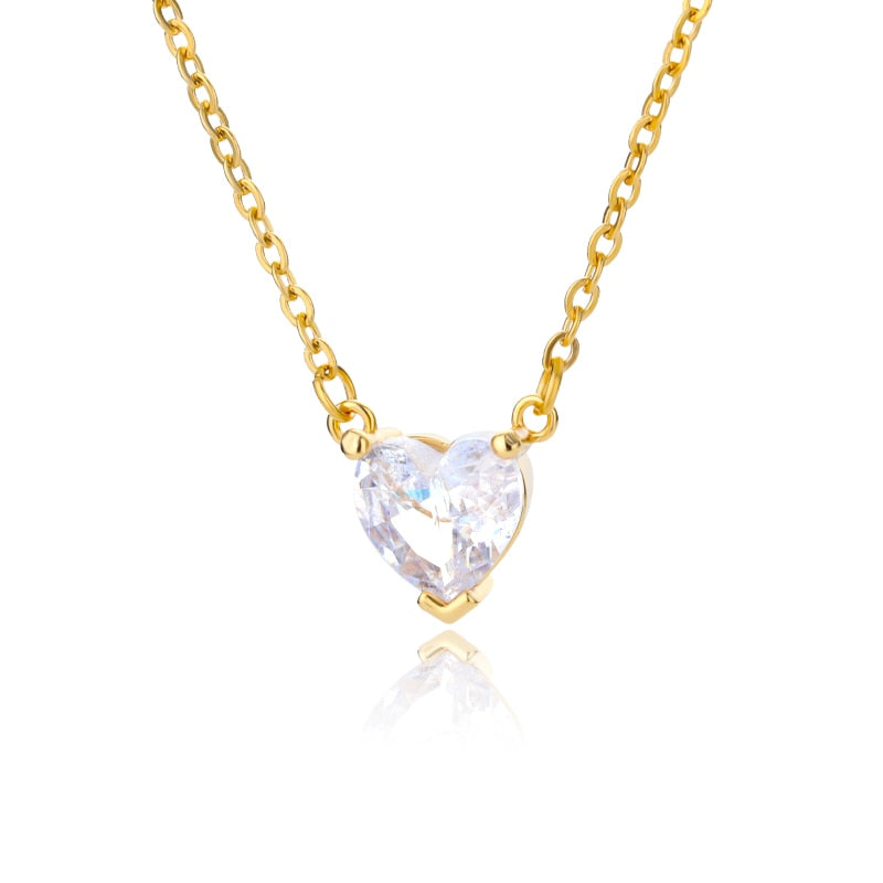 Crystal Heart Pendant Necklace