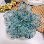 Load image into Gallery viewer, Oversized Organza Floral Scrunchie
