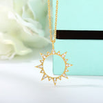 Load image into Gallery viewer, Crystal Sun Pendant Necklace
