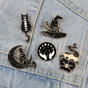 Witchy Enamel Halloween Pins
