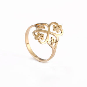 Elegant Clover Statement Ring