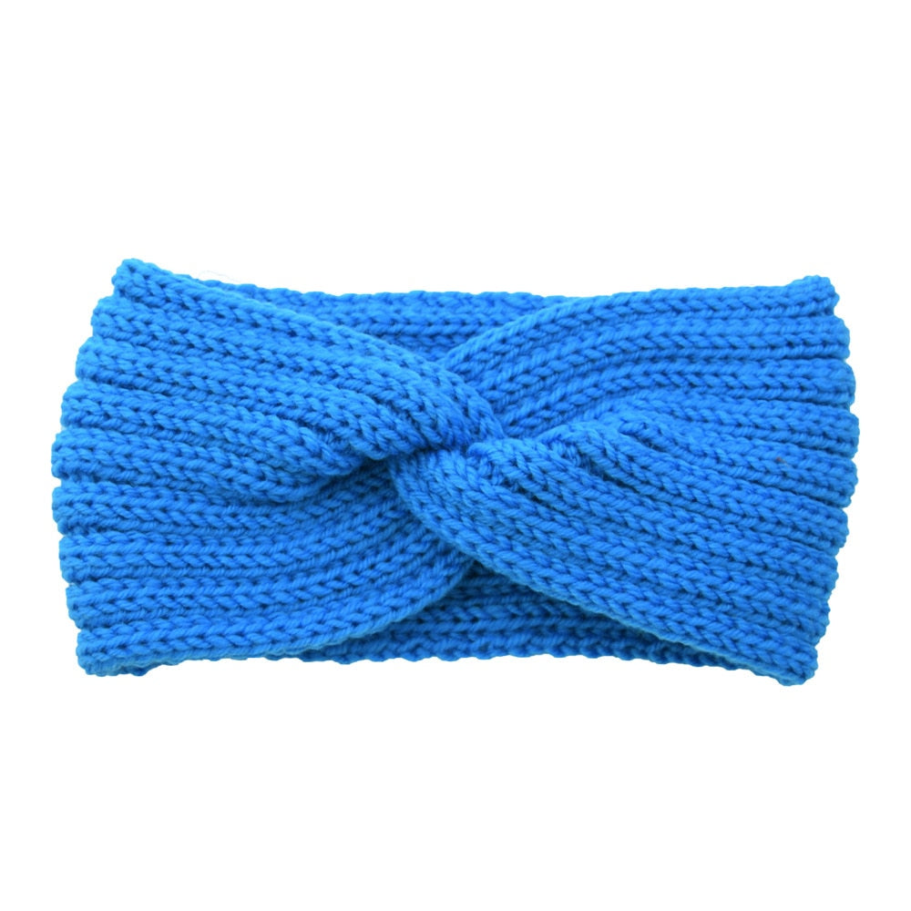 Winter Thick Knit Crossknot Headband