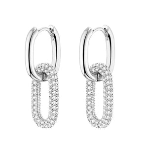 Colorful Crystal Chain Link Earrings