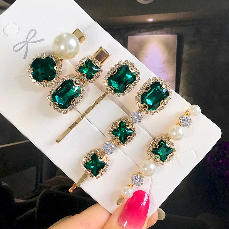 Emerald Hairpin Set