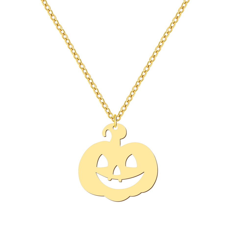 Jack O' Lantern Dainty Pendant Necklace