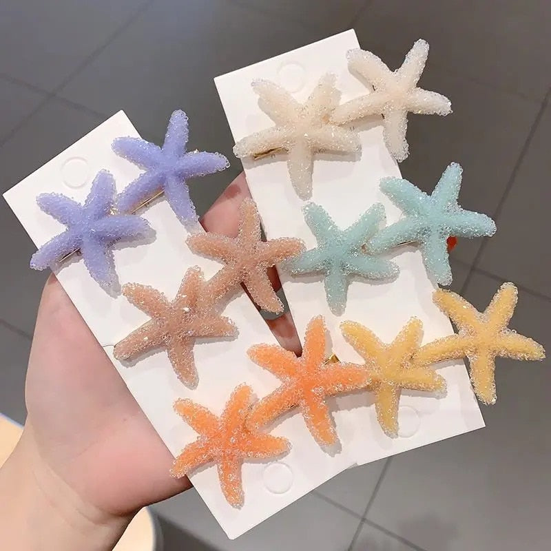 Starfish Barrette Set