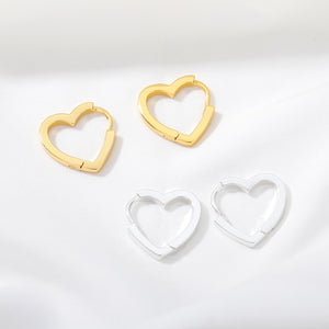 Heart Hoop Earrings