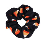 Load image into Gallery viewer, Black &amp; White Printed Halloween Hair Scrunchie
