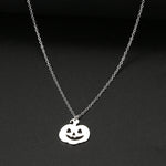 Load image into Gallery viewer, Jack O&#39; Lantern Dainty Pendant Necklace
