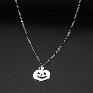 Jack O' Lantern Dainty Pendant Necklace