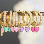 Load image into Gallery viewer, Mini Heart Huggie Earrings
