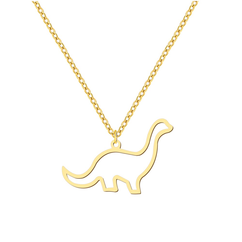 Tiny Dino Dainty Pendant Necklace