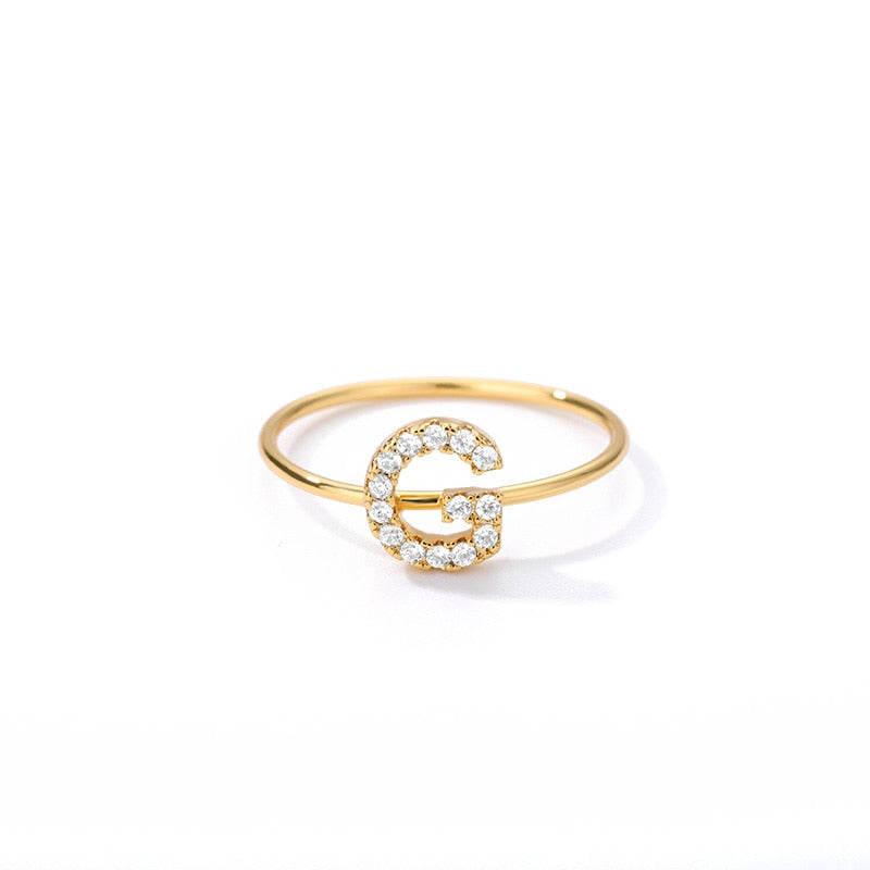 Crystal Initial Ring