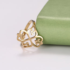 Elegant Clover Statement Ring