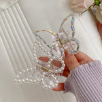 Load image into Gallery viewer, Transparent Beaded Butterfly Hair Claws
