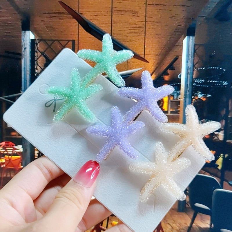 Starfish Barrette Set