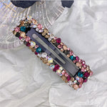 Load image into Gallery viewer, Crystal Rectangle Hair Barrette

