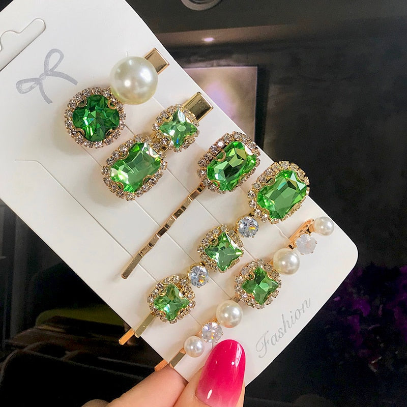 Emerald Hairpin Set