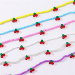 Load image into Gallery viewer, Cherry Beaded Choker Necklace
