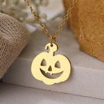 Load image into Gallery viewer, Jack O&#39; Lantern Dainty Pendant Necklace
