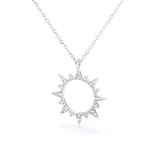 Crystal Sun Pendant Necklace