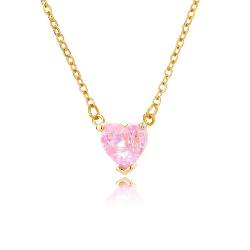 Crystal Heart Pendant Necklace