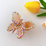 Load image into Gallery viewer, Transparent Beaded Butterfly Hair Claws
