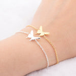 Load image into Gallery viewer, Dainty Butterfly Charm Bracelet

