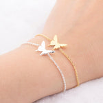 Load image into Gallery viewer, Dainty Butterfly Charm Bracelet
